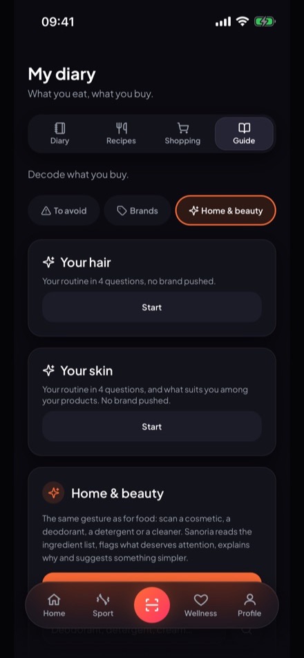 Screenshot: Home & beauty